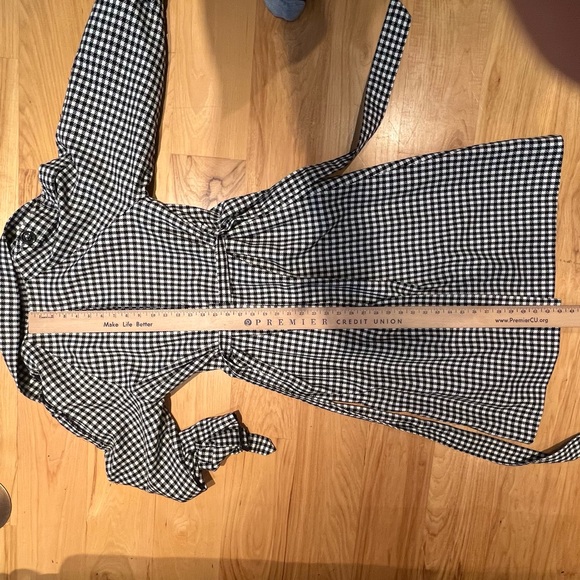 MISS SELFRIDGE BLACK WHITE HOUNSTOOTH TRENCH COAT SIZE 6 NEW - Picture 9 of 13